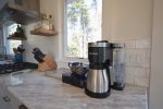 Enjoy your freshly brewed coffee by Keurig Pod or drip coffee